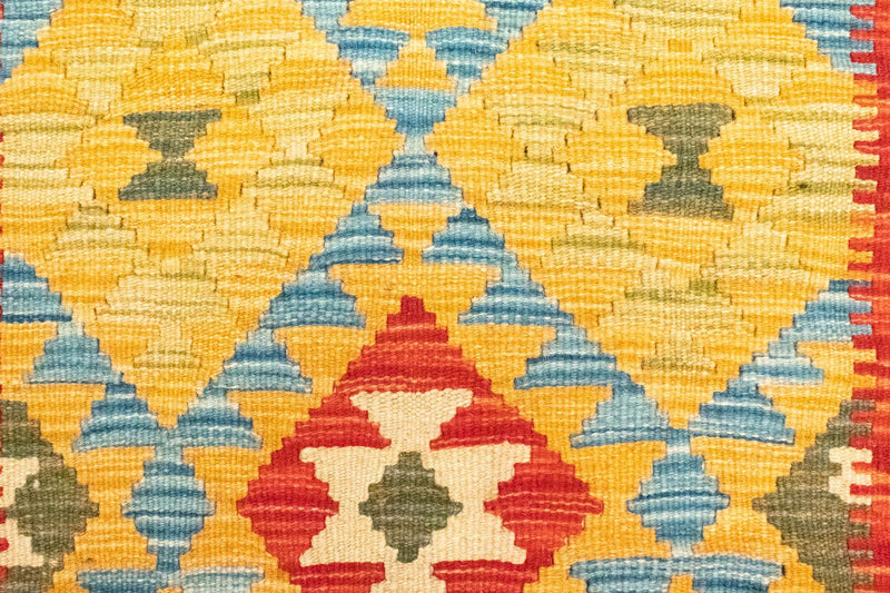Kelim-tæppe - orientalsk - 131 x 82 cm - gul