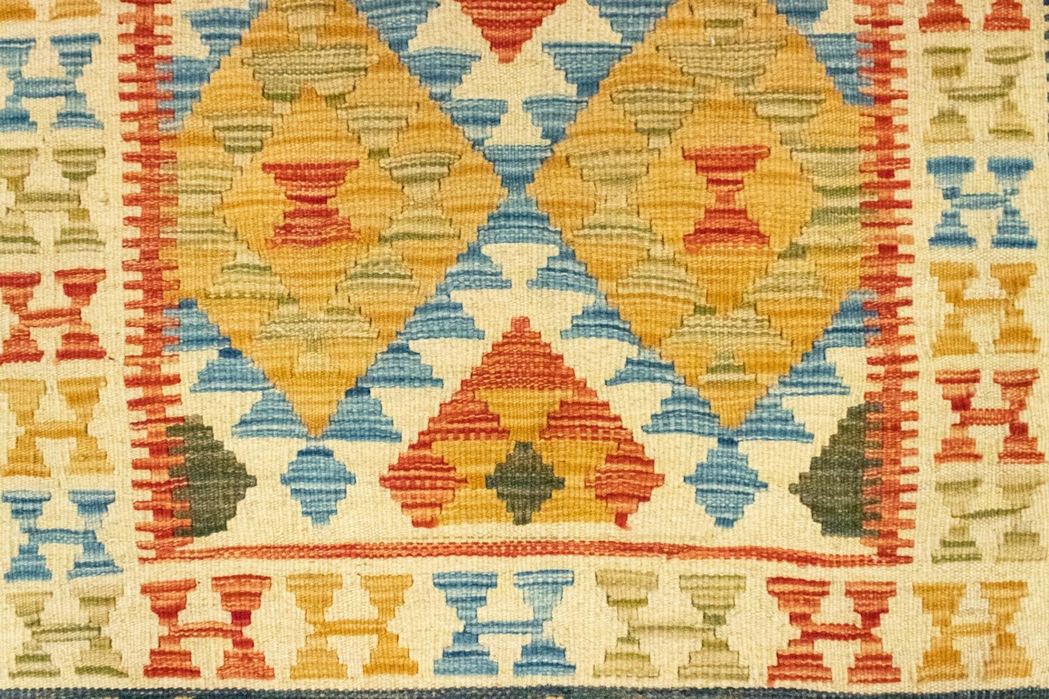 Kelim-tæppe - orientalsk - 127 x 81 cm - beige