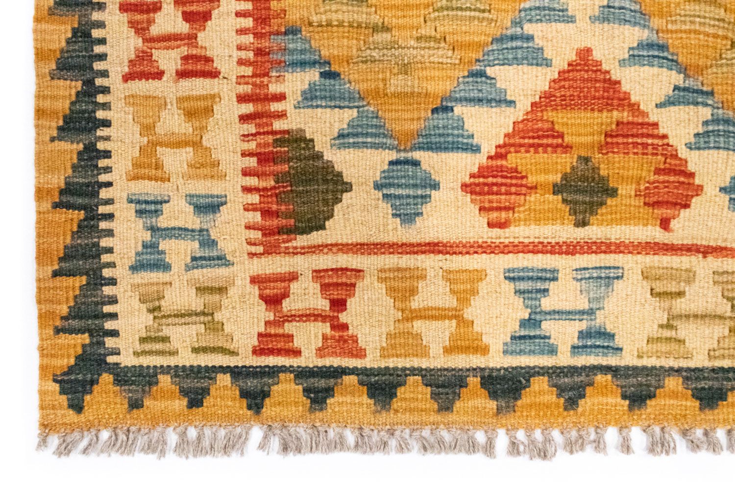 Kelim-tæppe - orientalsk - 127 x 81 cm - beige