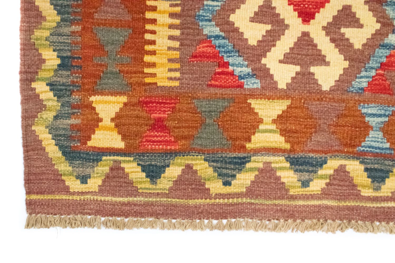 Kelim-tæppe - orientalsk - 119 x 82 cm - brun