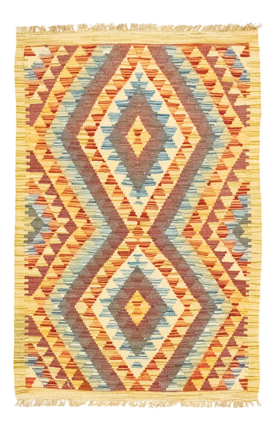 Kelim-tæppe - orientalsk - 123 x 84 cm - flerfarvet