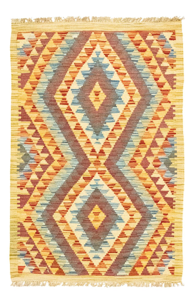 Kelim-tæppe - orientalsk - 123 x 84 cm - flerfarvet