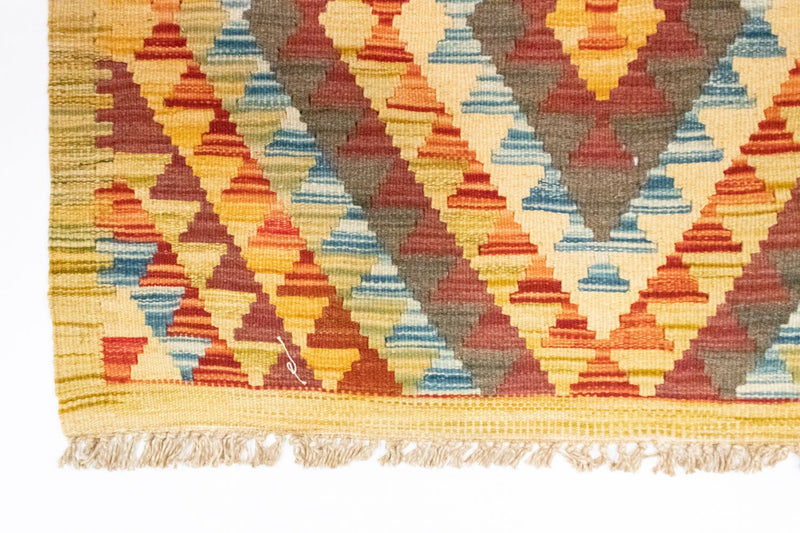 Kelim-tæppe - orientalsk - 123 x 84 cm - flerfarvet