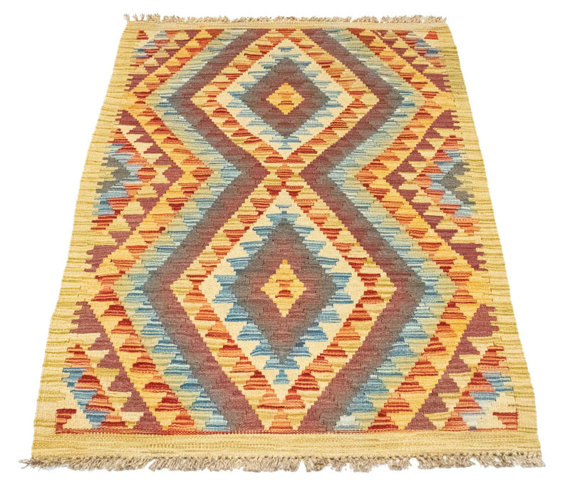 Kelim-tæppe - orientalsk - 123 x 84 cm - flerfarvet