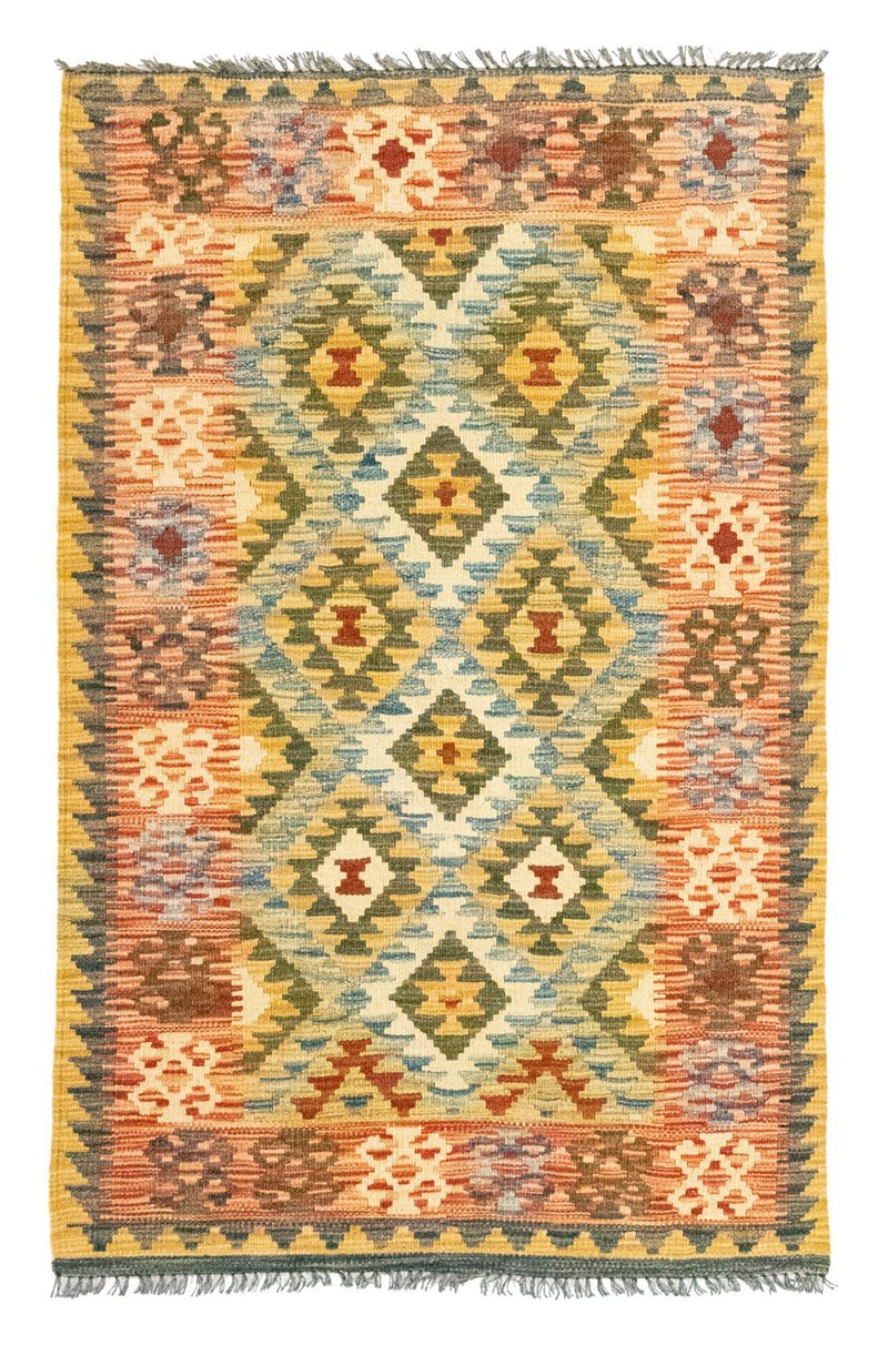 Kelim-tæppe - orientalsk - 131 x 83 cm - flerfarvet