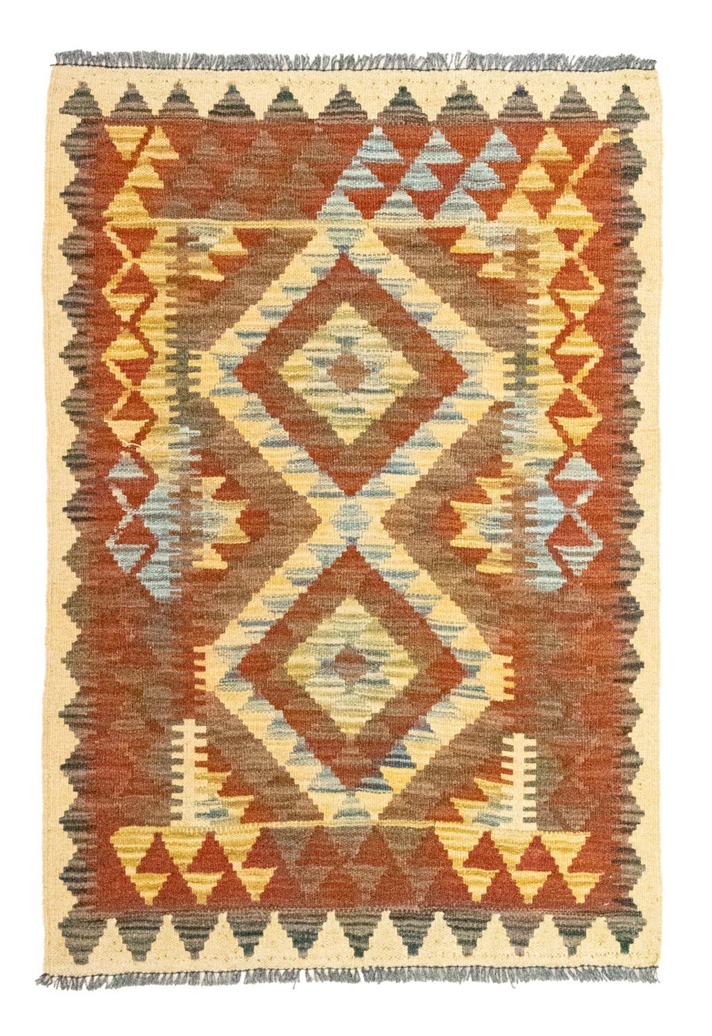 Kelim-tæppe - orientalsk - 117 x 78 cm - brun