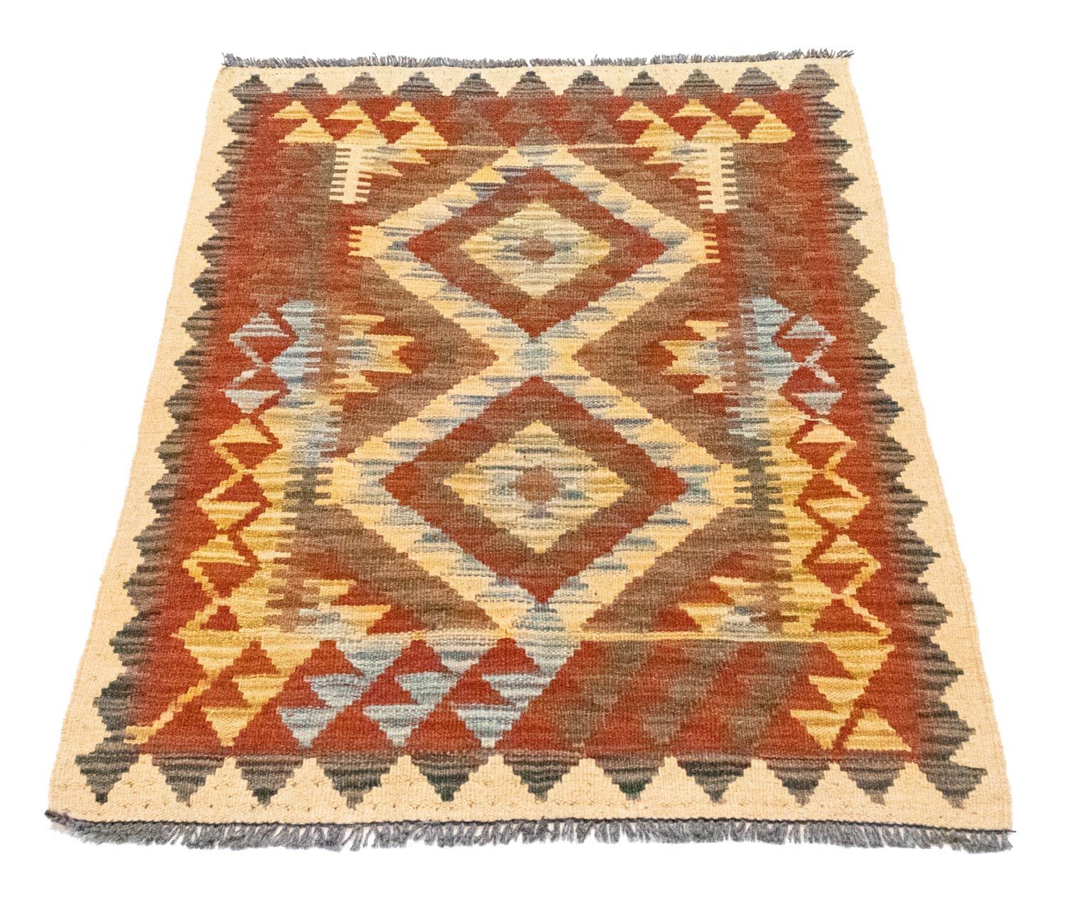 Kelim-tæppe - orientalsk - 117 x 78 cm - brun