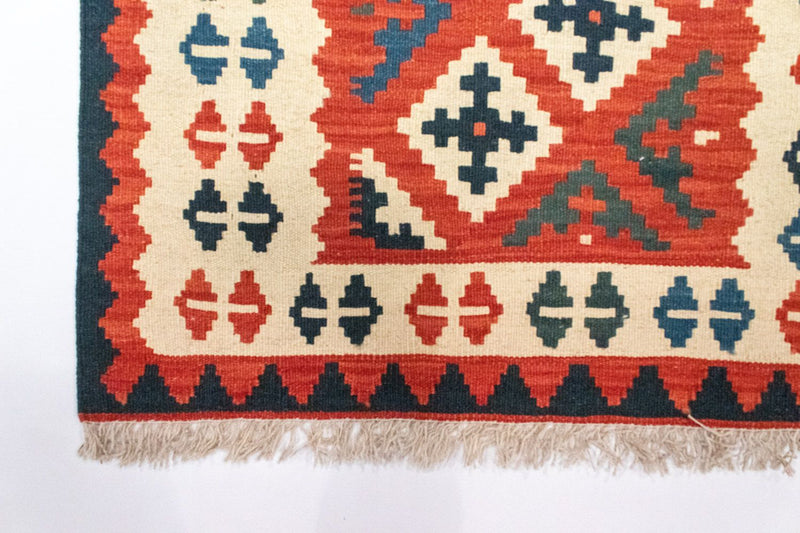 Kelim-tæppe - orientalsk - 118 x 79 cm - flerfarvet