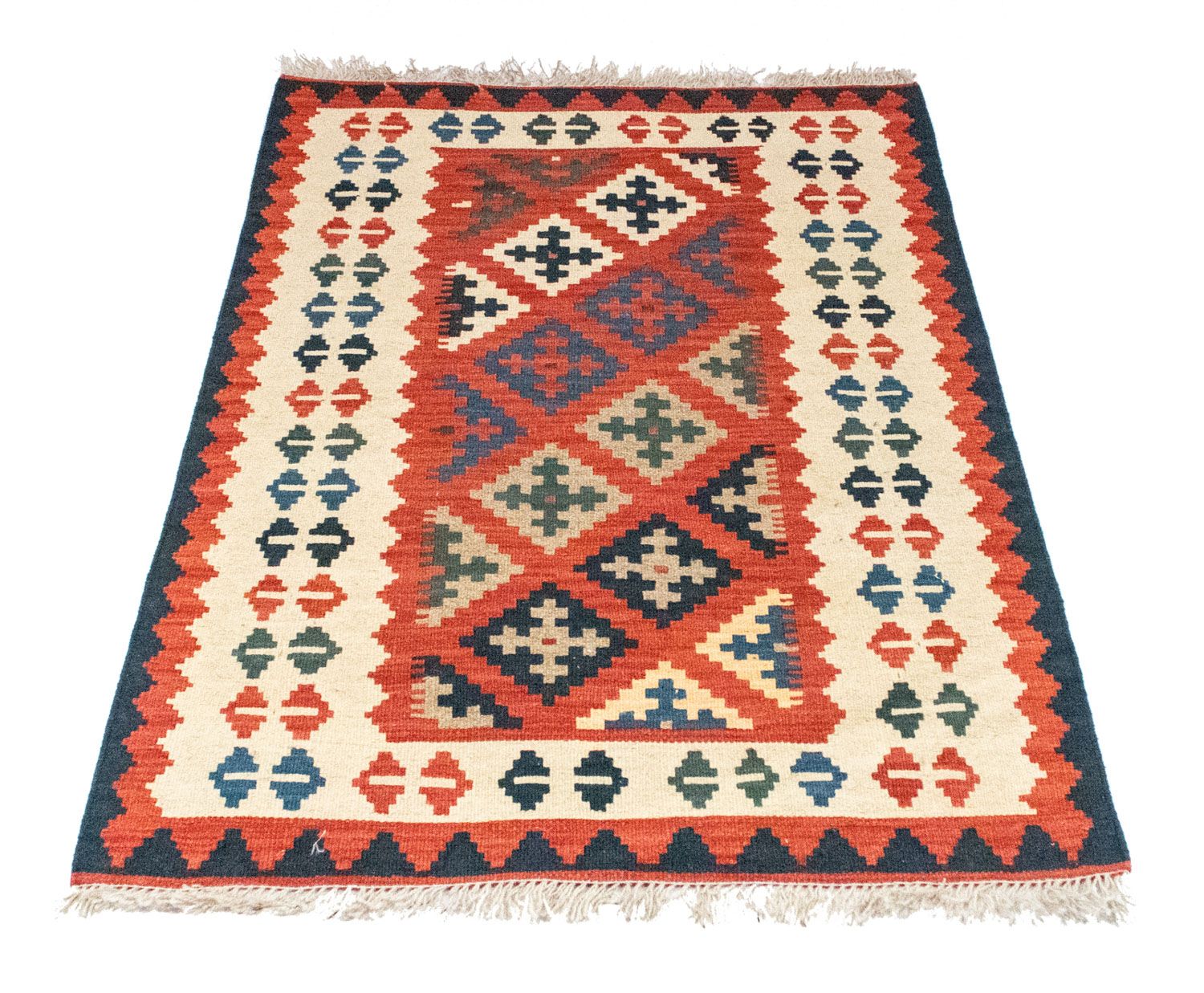 Kelim-tæppe - orientalsk - 118 x 79 cm - flerfarvet