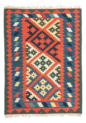 Kelim-tæppe - orientalsk - 117 x 81 cm - orange