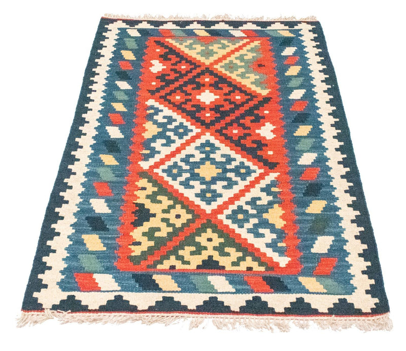 Kelim-tæppe - orientalsk - 121 x 83 cm - blå