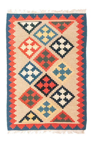 Kelim-tæppe - orientalsk - 120 x 83 cm - beige