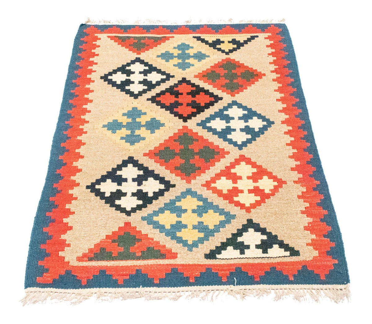 Kelim-tæppe - orientalsk - 120 x 83 cm - beige