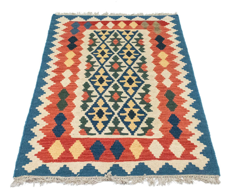 Kelim-tæppe - orientalsk - 124 x 84 cm - flerfarvet