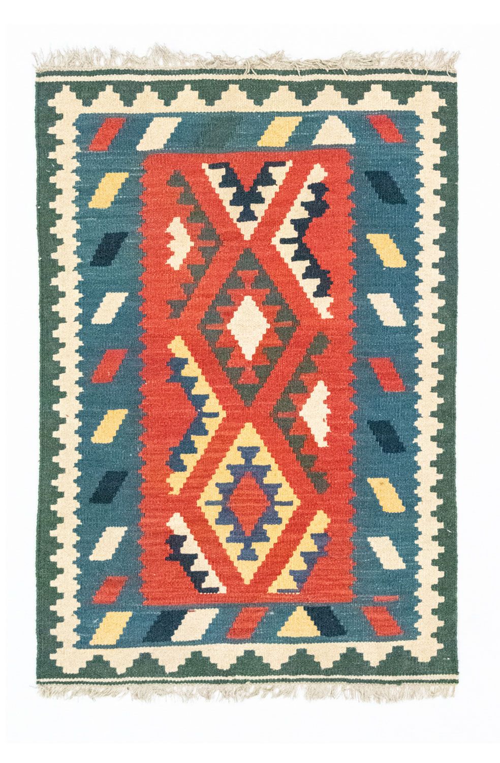 Kelim-tæppe - orientalsk - 122 x 83 cm - orange