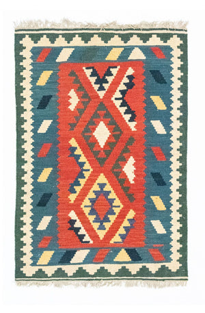 Kelim-tæppe - orientalsk - 122 x 83 cm - orange