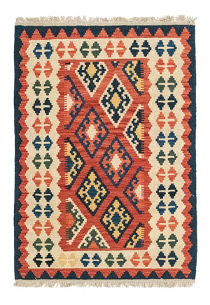 Kelim-tæppe - orientalsk - 123 x 85 cm - orange