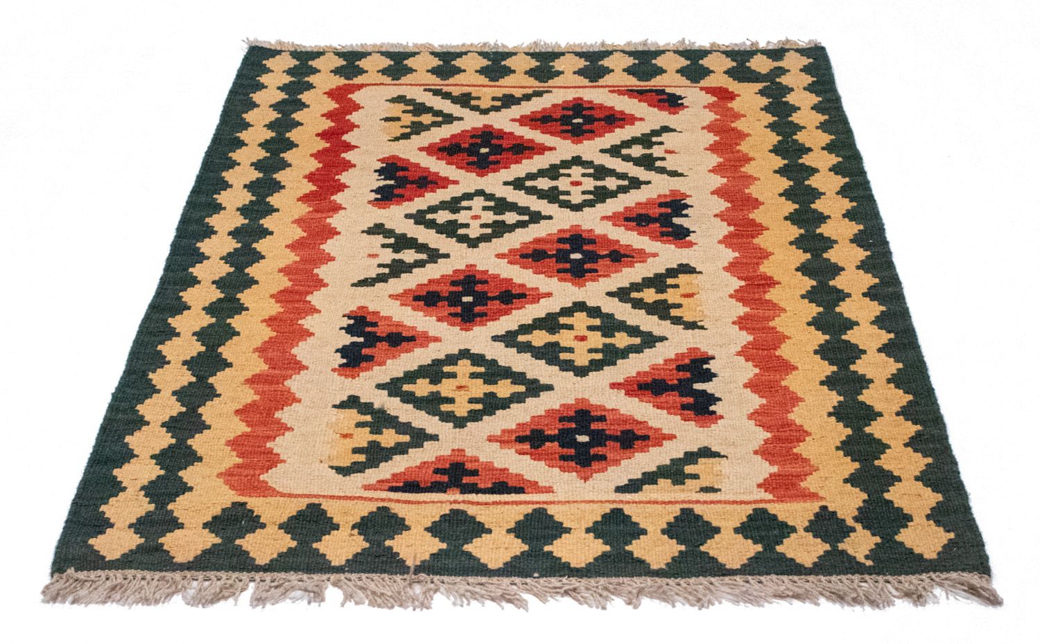 Kelim-tæppe - orientalsk - 125 x 86 cm - beige