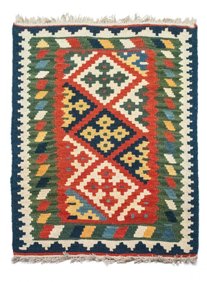 Kelim-tæppe - orientalsk - 120 x 80 cm - grøn