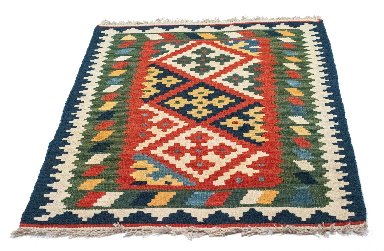 Kelim-tæppe - orientalsk - 120 x 80 cm - grøn