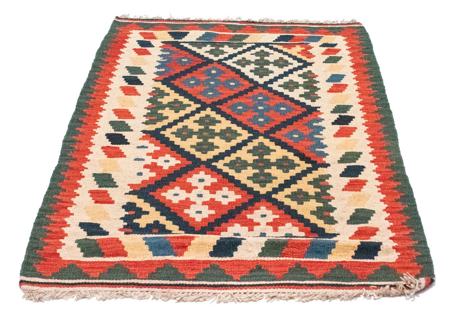 Kelim-tæppe - orientalsk - 132 x 80 cm - beige