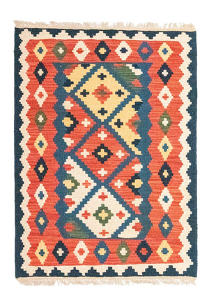 Kelim-tæppe - orientalsk - 123 x 83 cm - orange