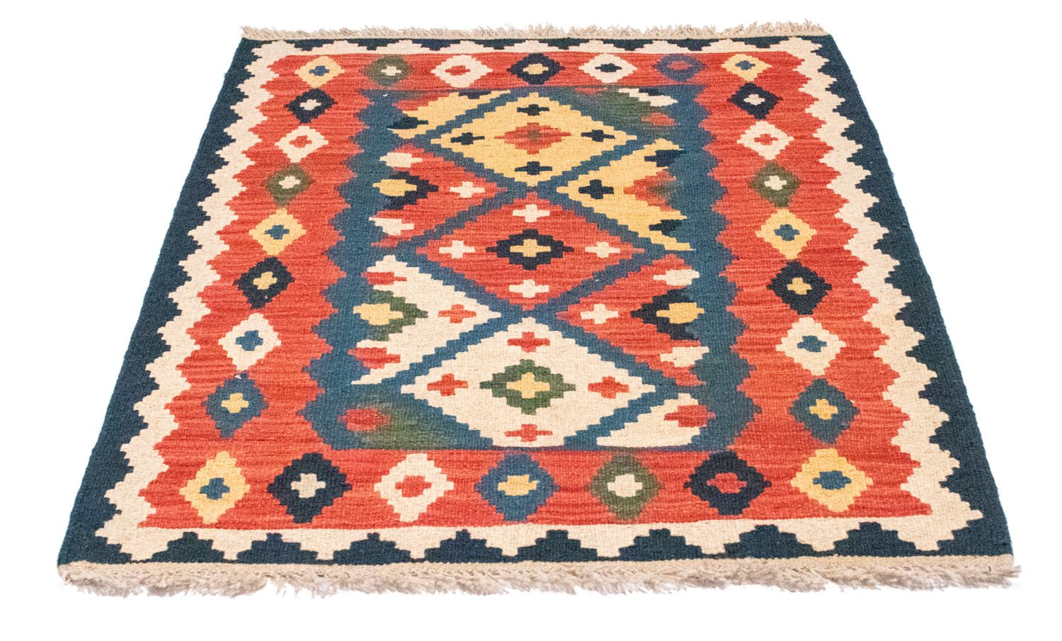 Kelim-tæppe - orientalsk - 123 x 83 cm - orange