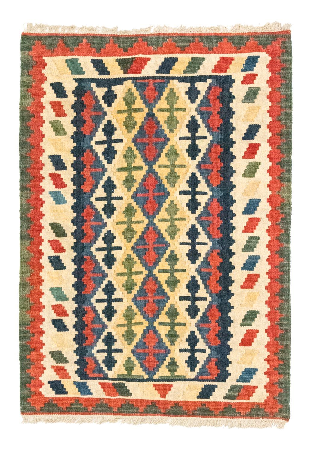 Kelim-tæppe - orientalsk - 123 x 86 cm - orange