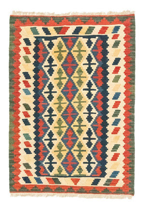 Kelim-tæppe - orientalsk - 123 x 86 cm - orange