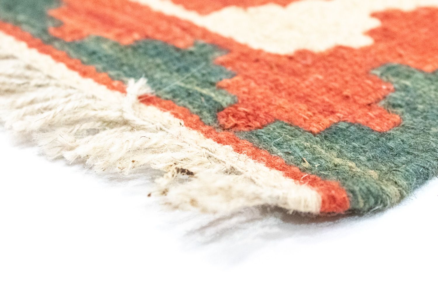 Kelim-tæppe - orientalsk - 123 x 86 cm - orange
