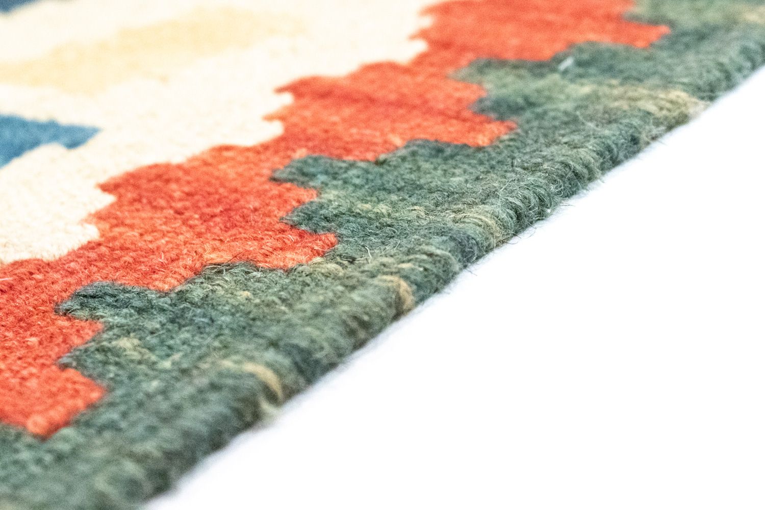 Kelim-tæppe - orientalsk - 123 x 86 cm - orange