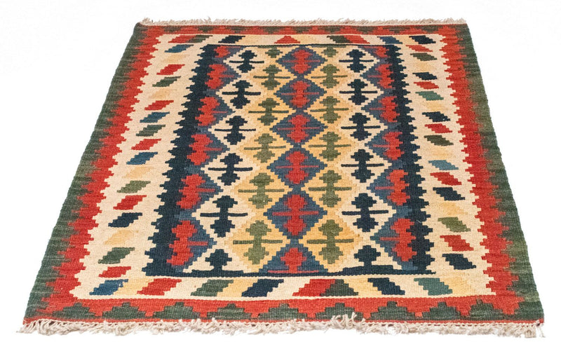 Kelim-tæppe - orientalsk - 123 x 86 cm - orange
