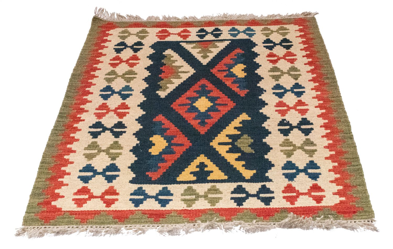 Kelim-tæppe - orientalsk - 121 x 80 cm - blå