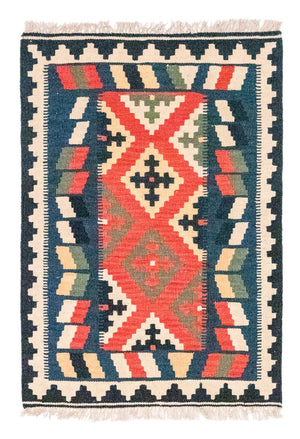 Kelim-tæppe - orientalsk - 117 x 79 cm - orange
