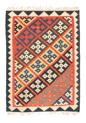 Kelim-tæppe - orientalsk - 122 x 90 cm - orange