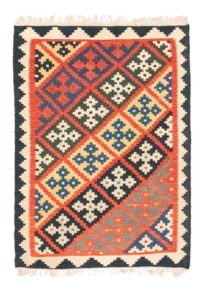 Kelim-tæppe - orientalsk - 122 x 90 cm - orange