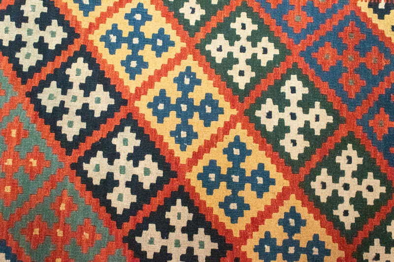 Kelim-tæppe - orientalsk - 122 x 90 cm - orange