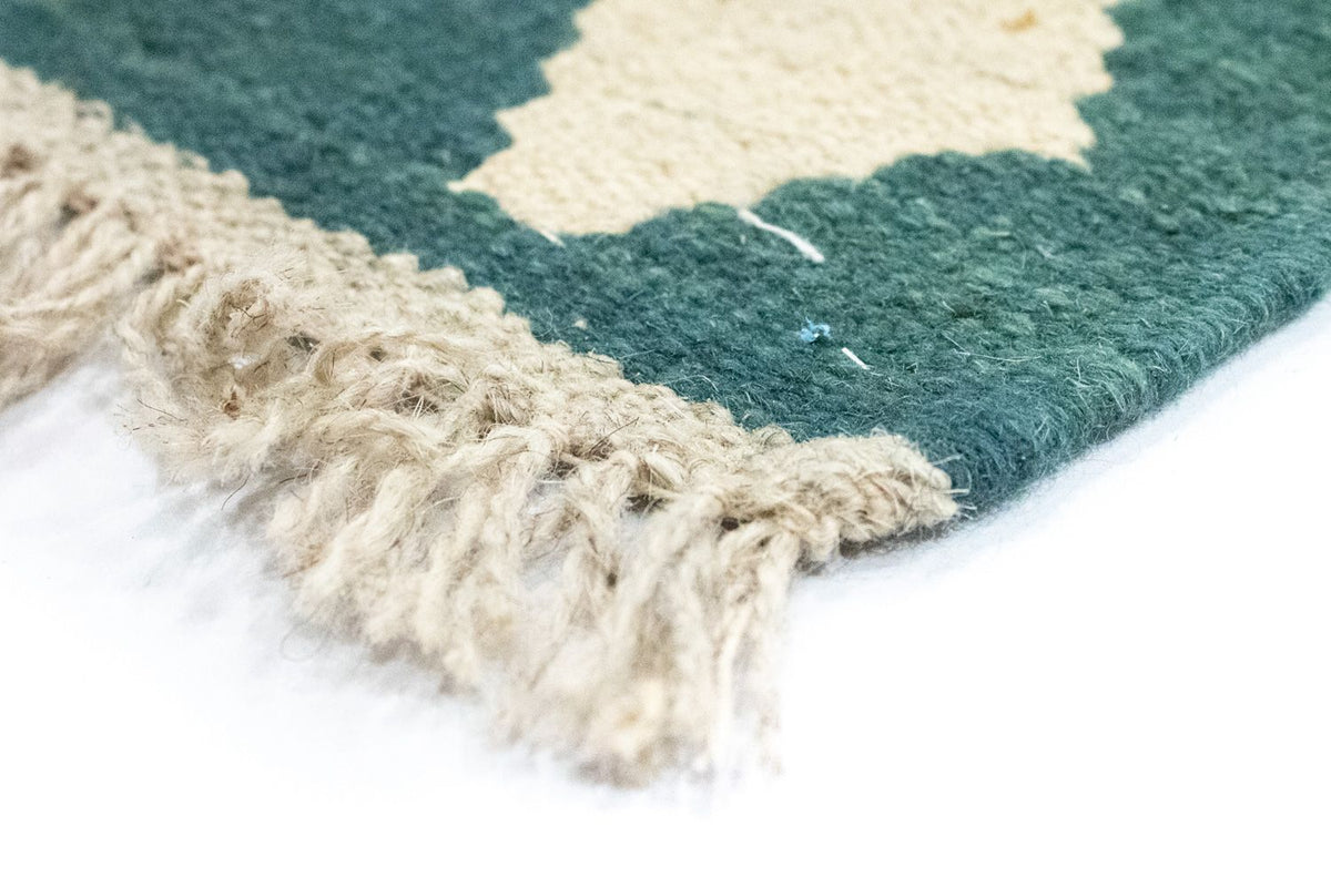 Kelim-tæppe - orientalsk - 123 x 84 cm - blå