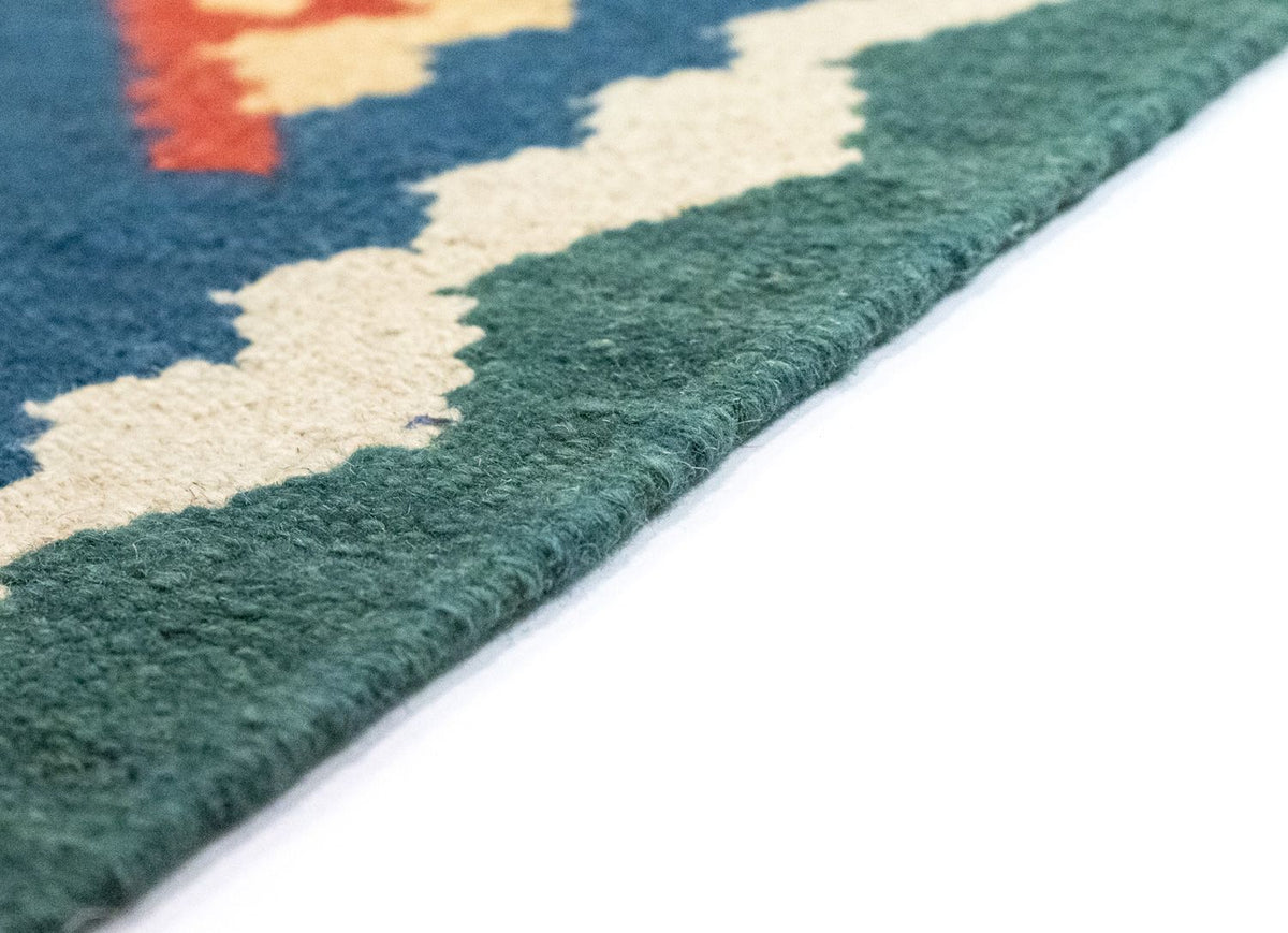 Kelim-tæppe - orientalsk - 123 x 84 cm - blå