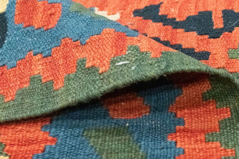 Kelim-tæppe - orientalsk - 126 x 83 cm - orange