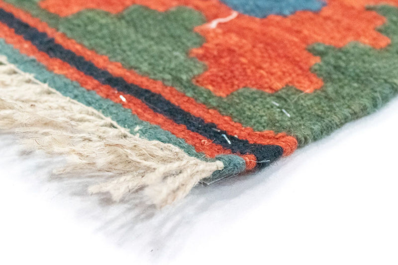 Kelim-tæppe - orientalsk - 126 x 83 cm - orange