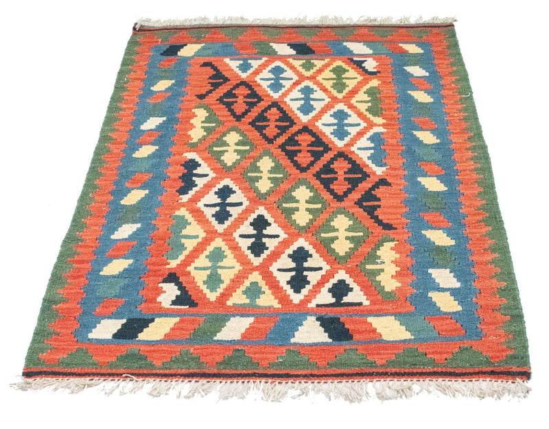 Kelim-tæppe - orientalsk - 126 x 83 cm - orange