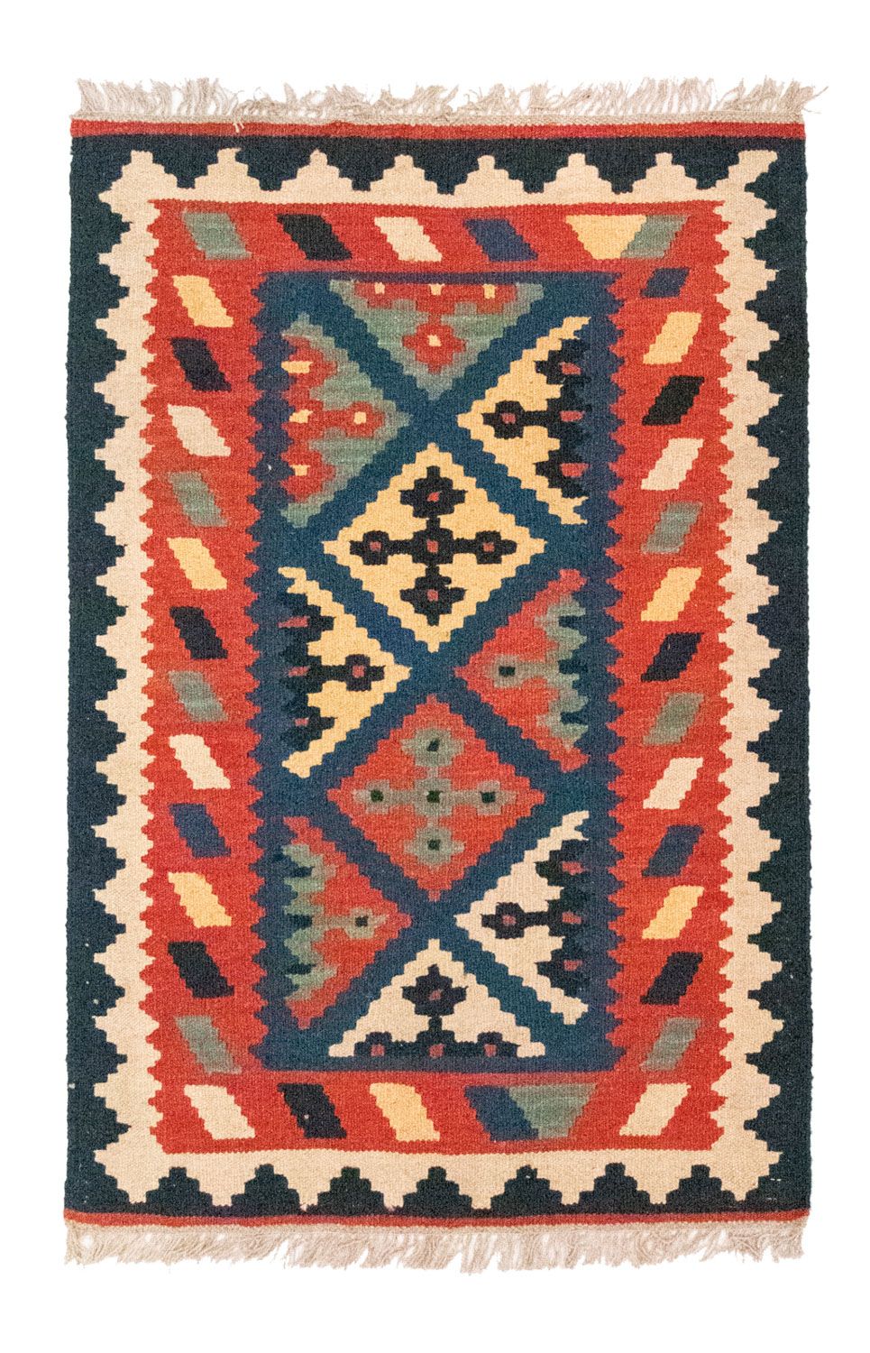 Kelim-tæppe - orientalsk - 120 x 80 cm - orange