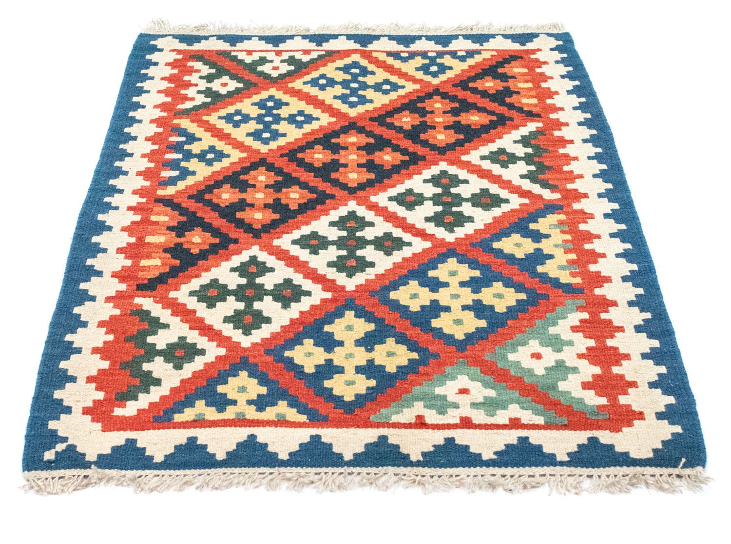 Kelim-tæppe - orientalsk - 121 x 85 cm - flerfarvet