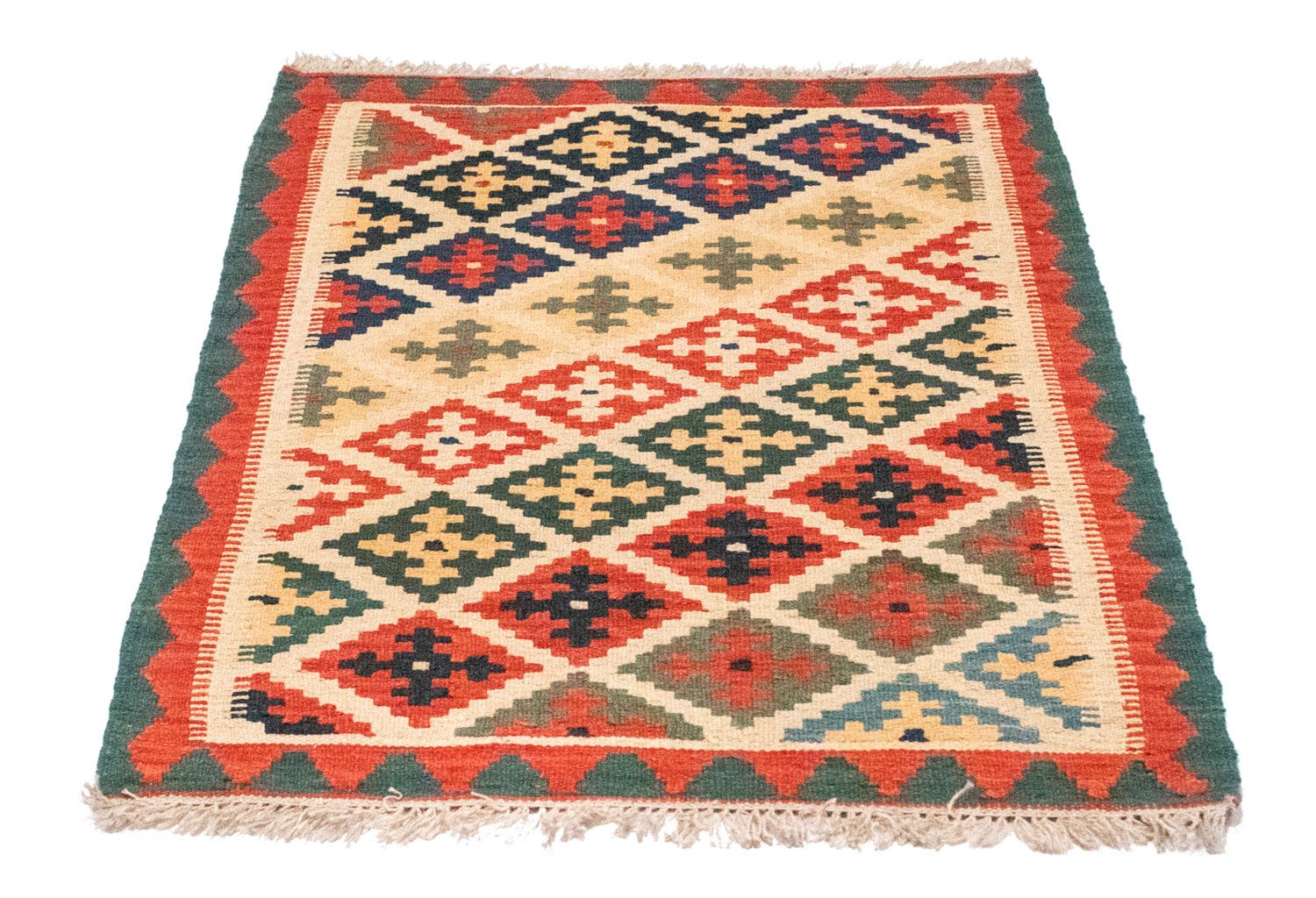 Kelim-tæppe - orientalsk - 127 x 80 cm - orange