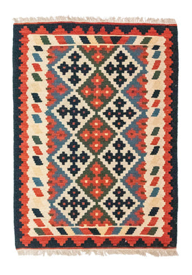 Kelim-tæppe - orientalsk - 120 x 85 cm - beige