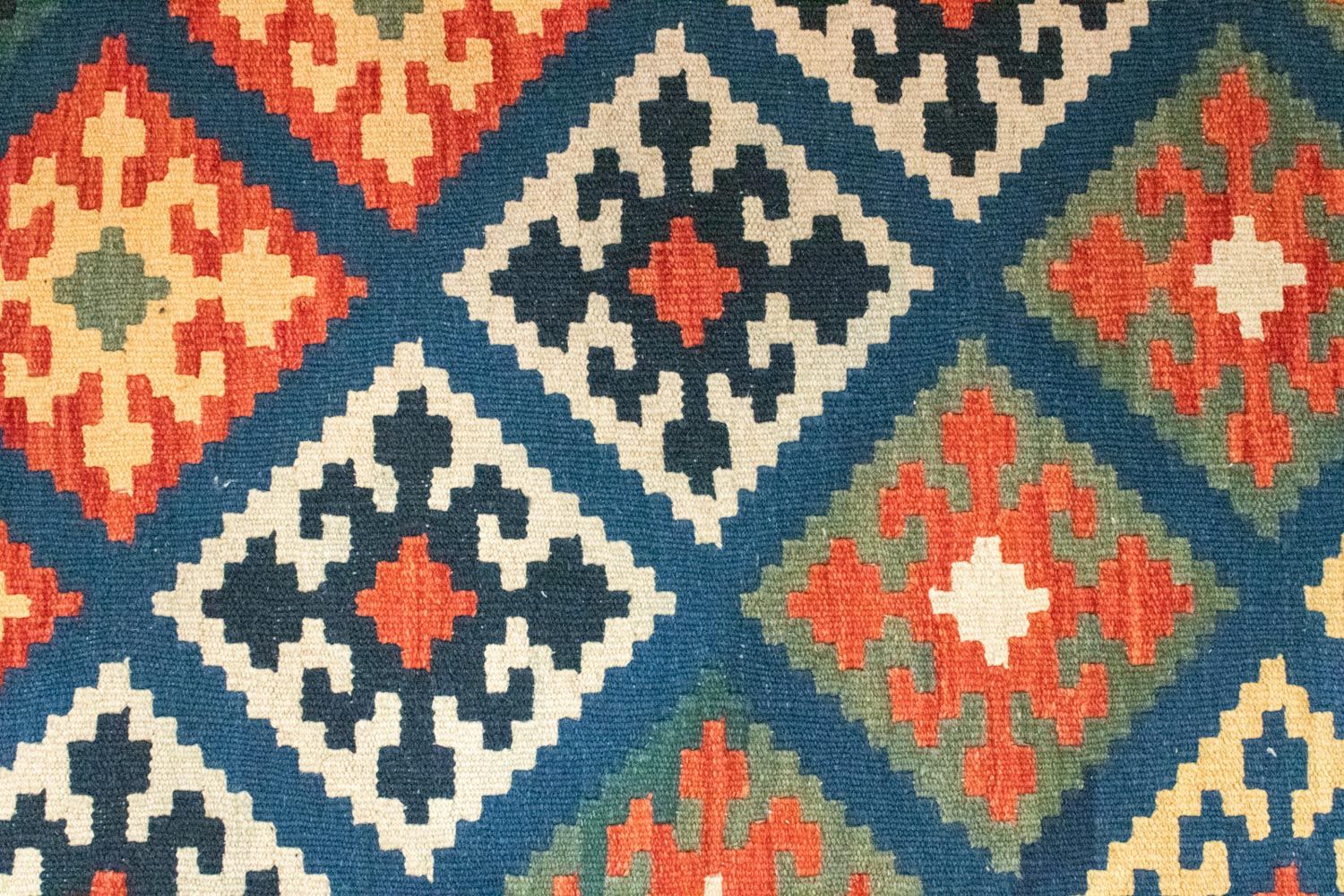Kelim-tæppe - orientalsk - 125 x 85 cm - blå