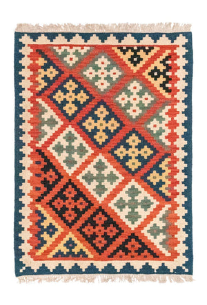 Kelim-tæppe - orientalsk - 118 x 85 cm - orange