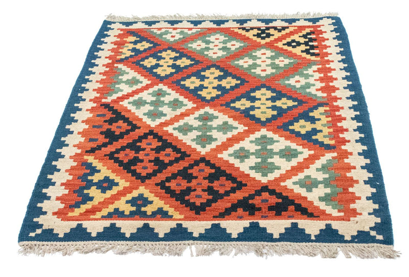 Kelim-tæppe - orientalsk - 118 x 85 cm - orange