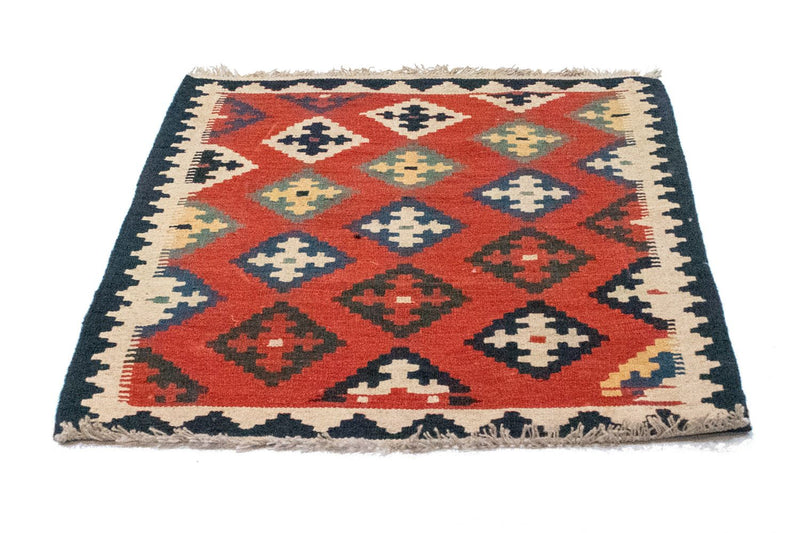 Kelim-tæppe - orientalsk - 112 x 85 cm - orange